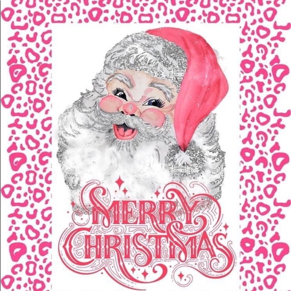 Pink Cheetah Santa Crewneck - Picture 3 of 4